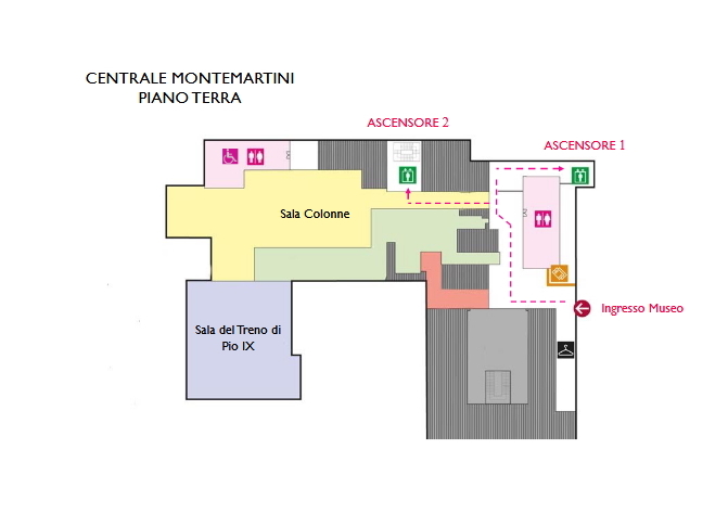 Mappa accessibilità Museo, Piano terra