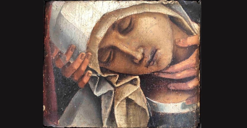 Frammento del compianto sul Cristo morto dipinto da Luca Signorelli per la Chiesa di Sant’Agostino a Matelica (MC)