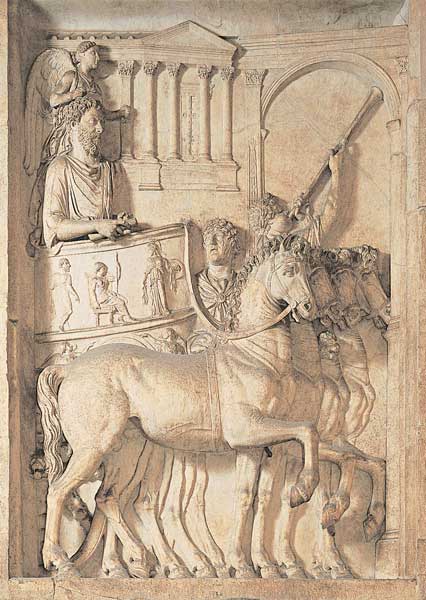 Rilievo da monumento onorario di Marco Aurelio: trionfo