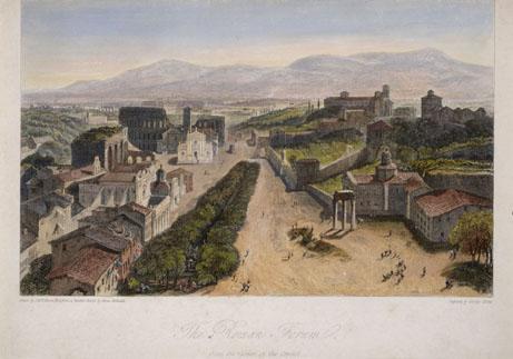 Veduta del Foro Romano dal Campidoglio, J.M.W.Turner, Stampa - Museo di Roma Gabinetto Comunale delle Stampe