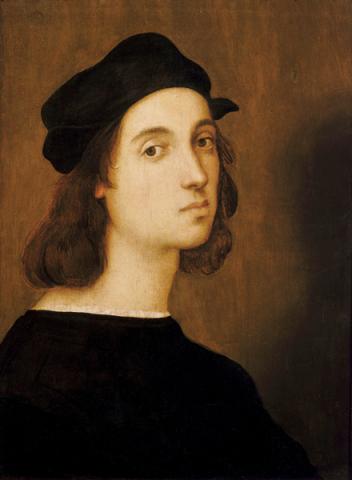 Raffaello Sanzio,  Autoritratto - Olio su tavola di pioppo - Firenze, Galleria degli Uffizi