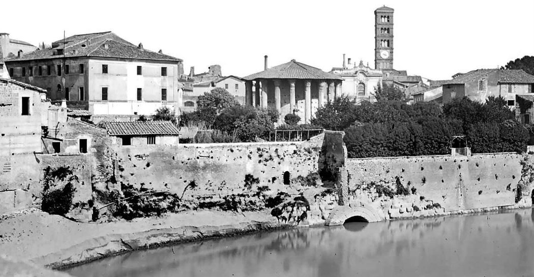 Sbocco nel Tevere della Cloaca Massima (1860 ca.) Sbocco nel Tevere della Cloaca Massima (1860 ca.)