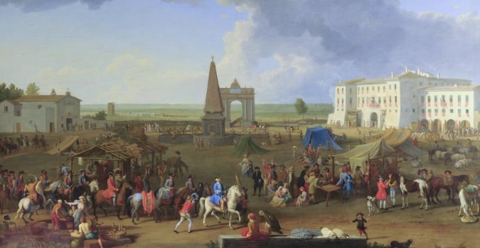 Adrien Manglard, Festa a Maccarese in onore di S. Giorgio, 1756, Roma, Museo di Roma Adrien Manglard, Festa a Maccarese in onore di S. Giorgio, 1756, Roma, Museo di Roma