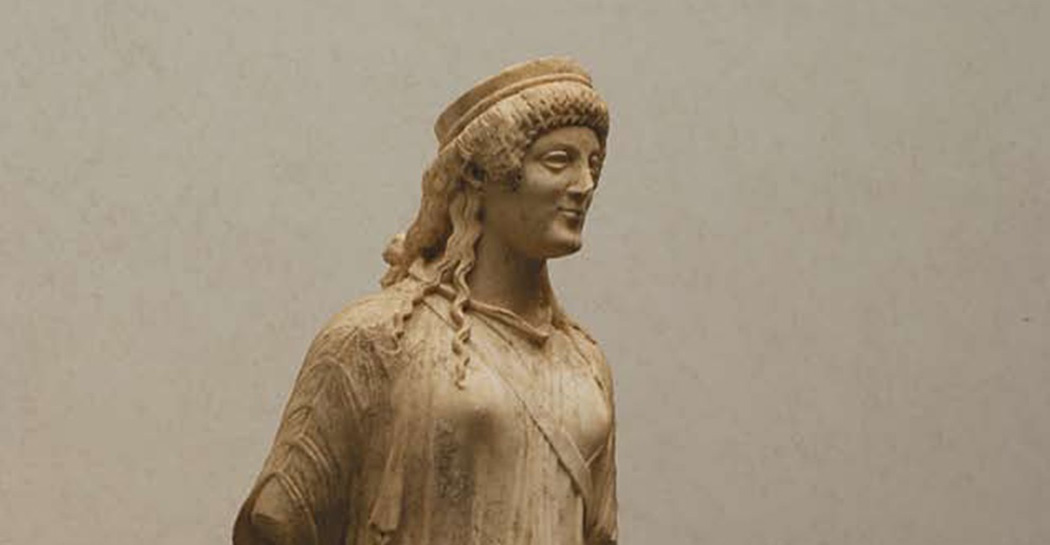 “Statua di Artemide marciante”, fine I sec. a.C. – inizi I sec. d.C., marmo greco, tracce di policromia, h cm 113, inv. 568647 – Roma, Museo Nazionale Romano, Palazzo Massimo alle Terme 