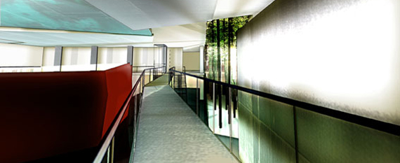 Rendering del progetto - Interno del museo