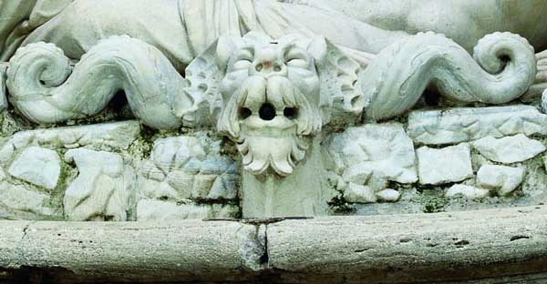 Palazzo Nuovo - Fontana del Marforio, particolare