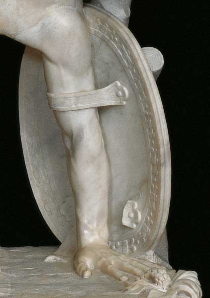 Palazzo Nuovo - Statua di guerriero ferito, particolare