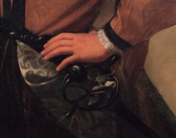 Pinacoteca - Caravaggio "La Buona Ventura", particolare