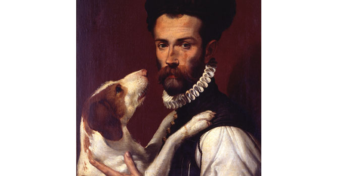 Bartolomeo Passerotti (Bologna 1529-1592), Ritratto d’uomo con un cane (PC 68)