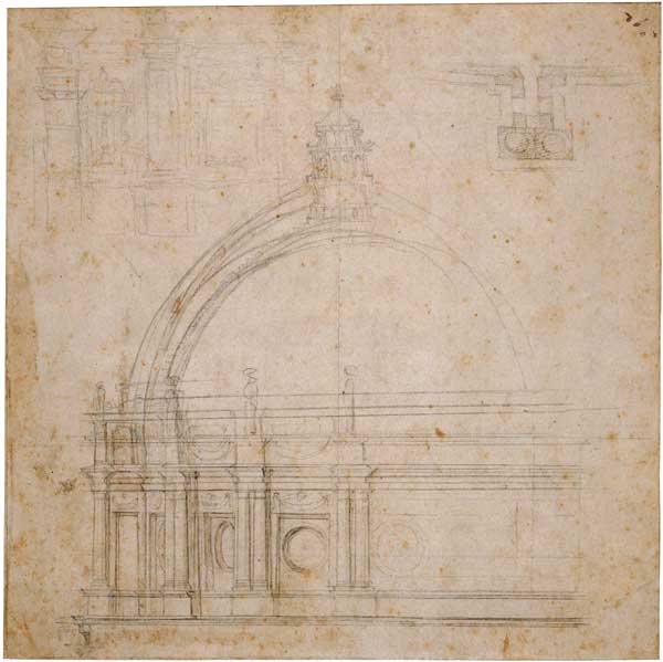 "Sez. IX Regola e libertà: Roma" Michelangelo: Studio per alzato di San Pietro, 1548-1551