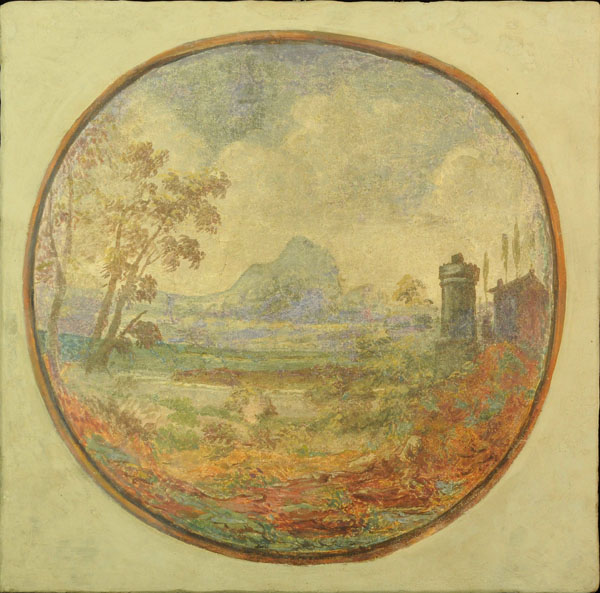Tondi con paesaggio, Dipinto murario - Museo di Roma