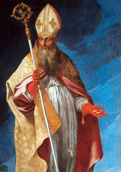 Giuseppe Ghezzi, olio su tela, San Liborio, Museo di Arte Sacra di Comunanza