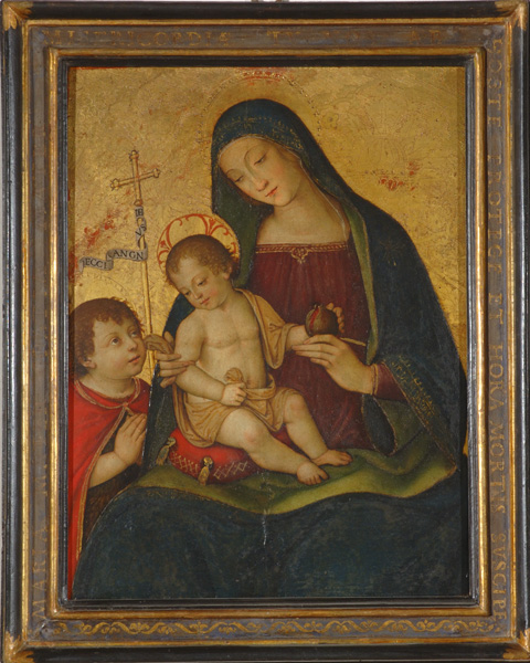 Bernardino di Betto, detto Pintoricchio (Perugia c. 1454 – Siena 1513) Madonna della Melagrana, c. 1508-1509 - tempera su tavola, cm 54.5 x 41 - Siena, Pinacoteca Nazionale, inv. 387
