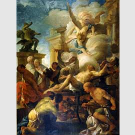 Vincenzo Cannizzaro (1742-1768) - Martirio di San Lorenzo, olio su tela - Reggio Calabria, Pinacoteca Civica