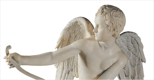 Eros che incorda l'arco, da originale di Lisippo (prima età imperiale)