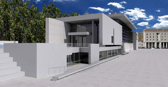 Rendering del progetto di Richard Meier