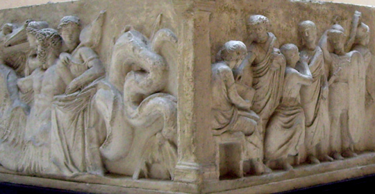 Ricostruzione dell'Ara di Domizio Enobarbo