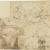 Raffaello Sanzio, Giovane donna seduta e altri studi, di figura e architettonici - Penna e inchiostro, pennello e inchiostro diluito, carta - Firenze, Gabinetto Disegni e Stampe degli Uffizi