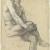 Raffaello Sanzio, Studio per Adamo nella Disputa del Sacramento, schizzo architettonico - Pietra nera, biacca (carbonato basico di piombo), carta - Firenze, Gabinetto Disegni e Stampe degli Uffizi