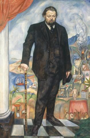Alexandre Zinoview (1889-1977) Retrato de Diego Rivera Ritratto di Diego Rivera 1913 olio su tela, 194.3 x 127.3 cm Città del Messico, Colección Pérez Simón, inv. 10911 Alexandre Zinoview (1889-1977) Retrato de Diego Rivera Ritratto di Diego Rivera 1913 olio su tela, 194.3 x 127.3 cm Città del Messico, Colección Pérez Simón, inv. 10911