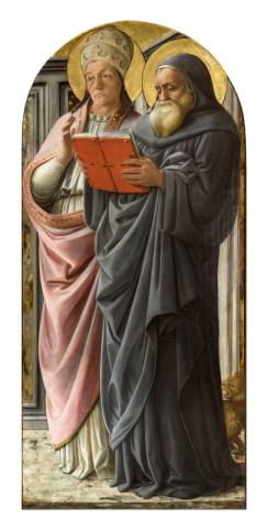 Filippo Lippi, Santi Agostino e Ambrogio, 1438-1442, olio  su tavola, 129h x 65,4 cm, Torino, Pinacoteca dell’Accademia Albertina, inv. 141