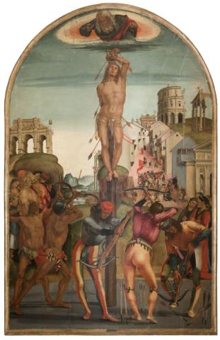 Luca Signorelli, Martirio di san Sebastiano, 1498 ca., olio su tavola, Città di Castello (Perugia), Pinacoteca Comunale