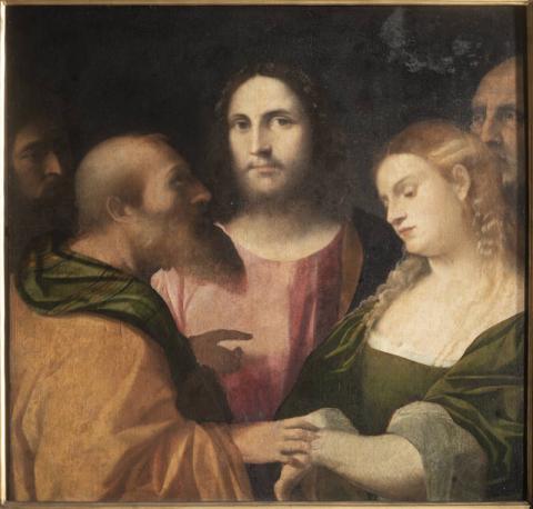 Jacopo del Palma, Cristo e l'adultera