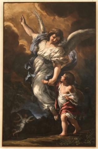Pietro da Cortona, Angelo Custode, olio su tela, inv. 1753, Gallerie Nazionalei di Arte Antica di Roma Pietro da Cortona, Angelo Custode, olio su tela, inv. 1753, Gallerie Nazionalei di Arte Antica di Roma