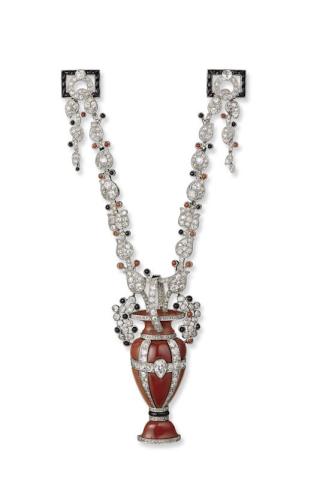 Spilla pendente Cartier Parigi, eseguita su ordinazione, 1922