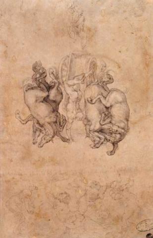 "Sez.VII - Amore celeste, amore terreno" Michelangelo: La caduta di Fetonte, 1534 circa 