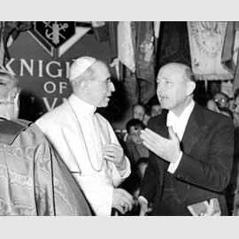 Il Conte Galeazzi con il Papa Pio XII
