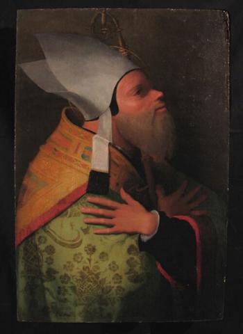 Artista toscano, San Lino Papa, pittura a olio su tavola, sec. XVI, Museo Nazionale San Matteo di Pisa