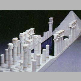 Anne et Patrick Poirier, Centrotavola Ruines d’Egypte, 1978, lunghezza complessiva dei 17 elementi: 573.5 cm