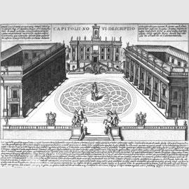 Anonimo, Capitolii Novi Descriptio, 1620, acquaforte, Roma, Museo di Roma, Gabinetto Comunale Disegni e Stampe