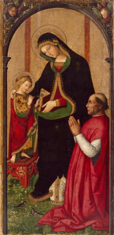 Bernardino di Betto, detto Pintoricchio (Perugia c. 1454 – Siena 1513) Madonna delle Febbri, c. 1497 - olio su tavola, cm 158 x 77,3 - Valencia, Museo de Bellas Artes de Valencia (colleción Real Academia de Bellas Artes de San Carlos), inv. 273