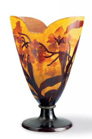 Vaso decorativo con steli d’orchidea