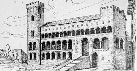 Il Palazzo Senatorio nel XIV secolo (ipotesi ricostruttiva)