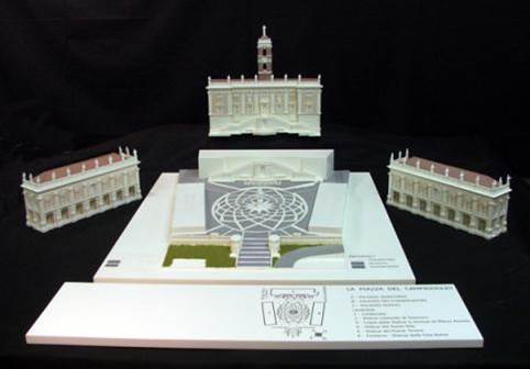 Plastic model of Piazza del Campidoglio, Palazzo dei Conservatori, Palazzo Nuovo and Palazzo Senatorio